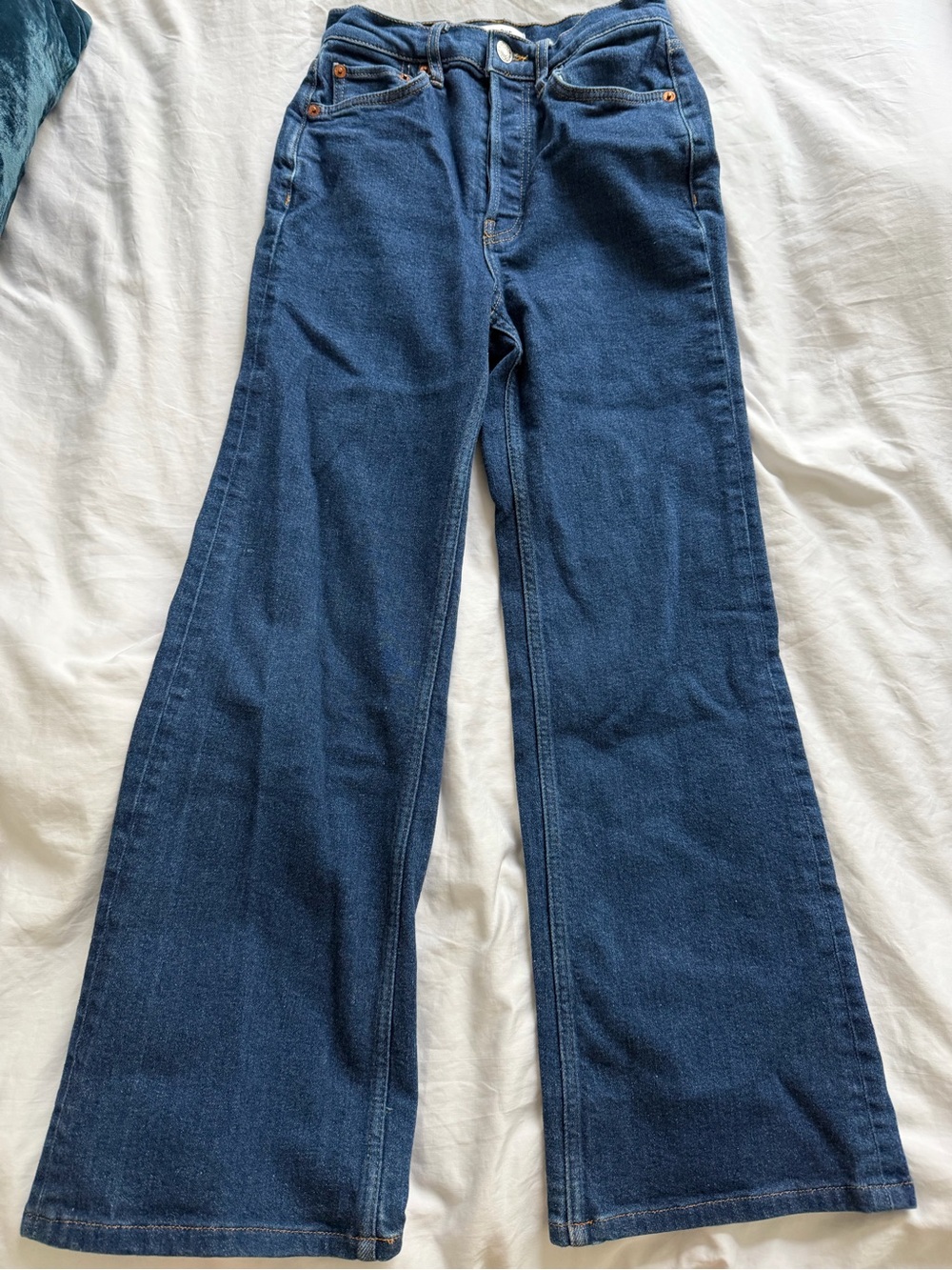 RE/DONE 70s Ultra High Rise Wide Leg Comfort Stretch Jeans Size 24